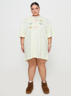 Heart Strong Nightie Sleep Dress Multi Curve