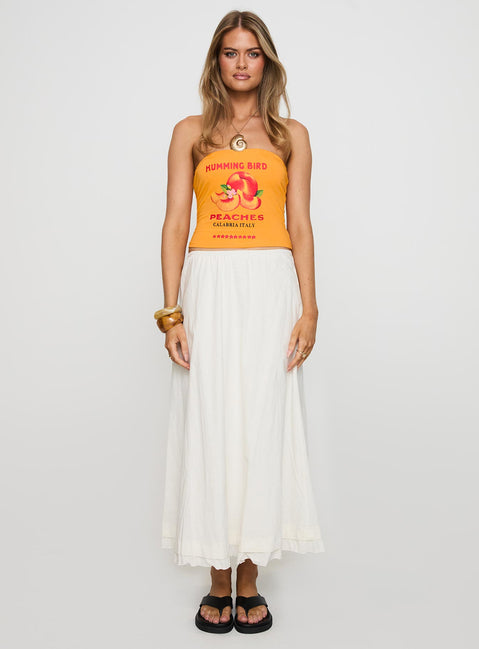 Empress Of Love Maxi Skirt White