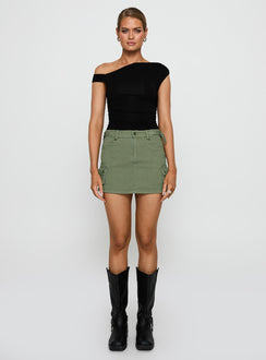 Peterson Cargo Mini Skirt Khaki