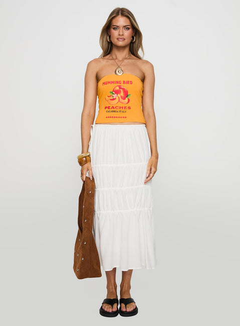 Perky Maxi Skirt White