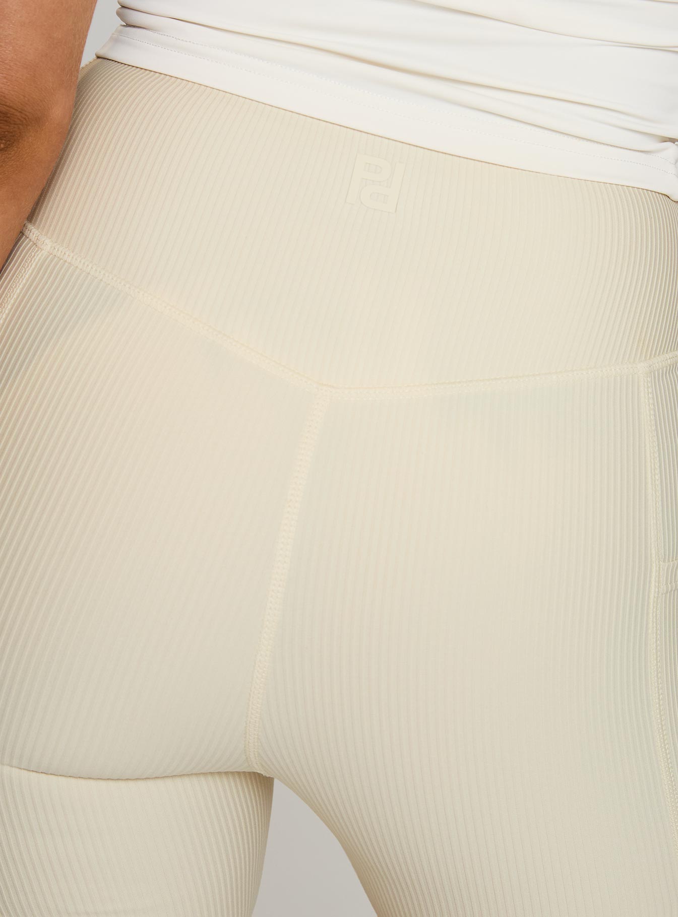Power Activewear Rib Shorts Latte