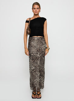 Manda Maxi Skirt Leopard