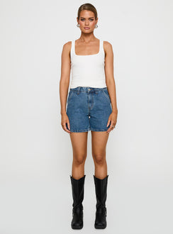 Lou Carpenter Denim Shorts Mid Wash