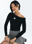 Jaybell Cold Shoulder Sweater Black Princess Polly  long 