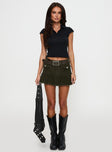 Dapperton Mini Skirt Dark Green