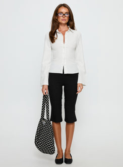 Anni Pinstripe Shirt White
