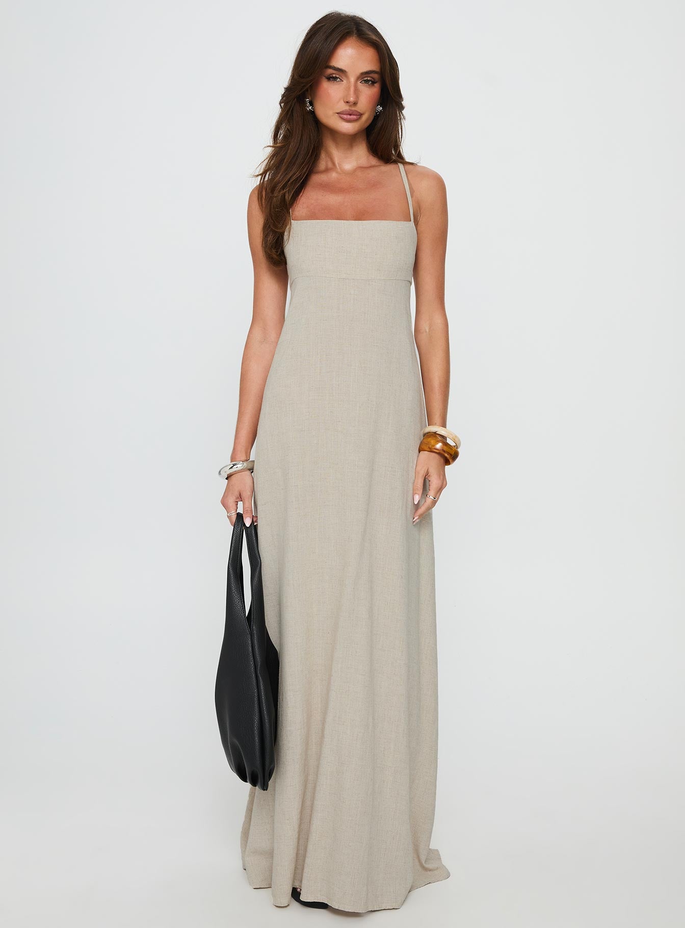 Solie Tie Back Maxi Dress Natural