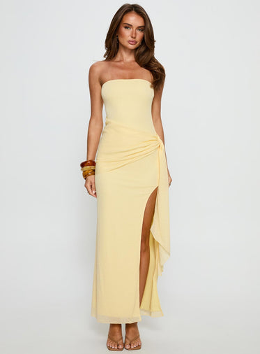 princess polly baby blue dress Strapless Maxi Dresses