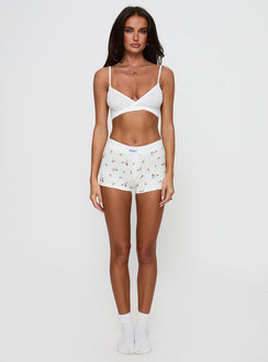Slumber Pointelle Sleep Bralette White