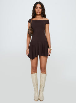 Got That Sense Strapless Playsuit Brown