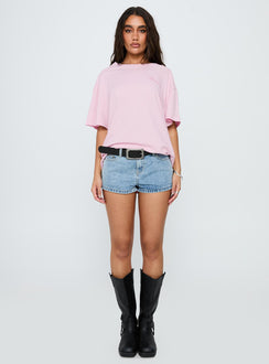Howdy Partner Oversized Graphic Tee Pink