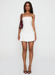 Envie Strapless Mini Dress White