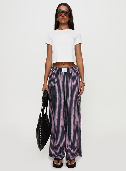 front view of model wearing Princess Polly Beach House Pants Multi 