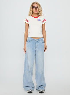 Nhra Championship Ringer Graphic Top White