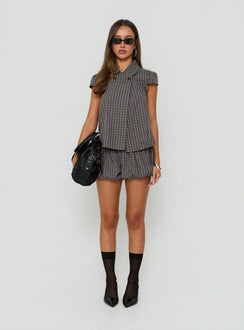 Tuckerr Bubble Skort Grey Check