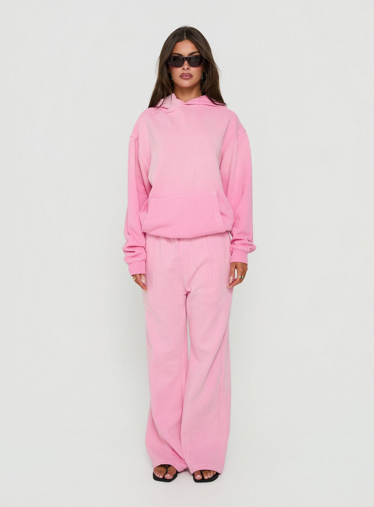 AT Pullover Oversized Hoodie Washed Pink