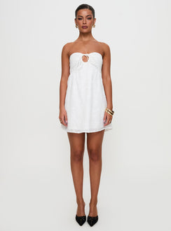 Rosenberg Strapless Mini Dress White