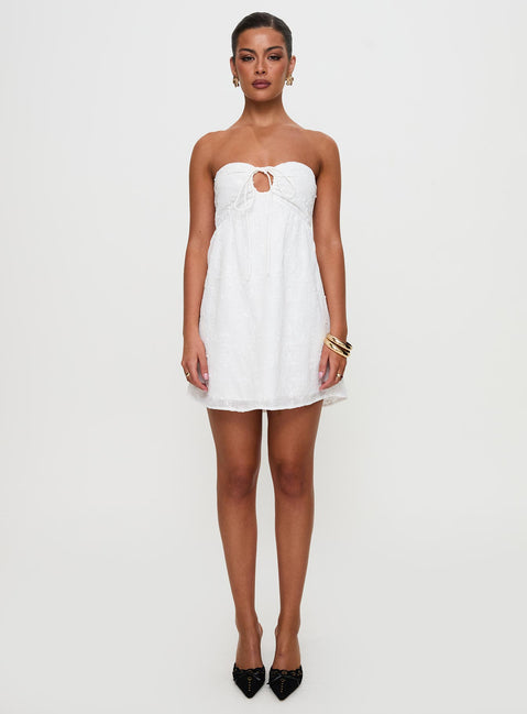 Rosenberg Strapless Mini Dress White