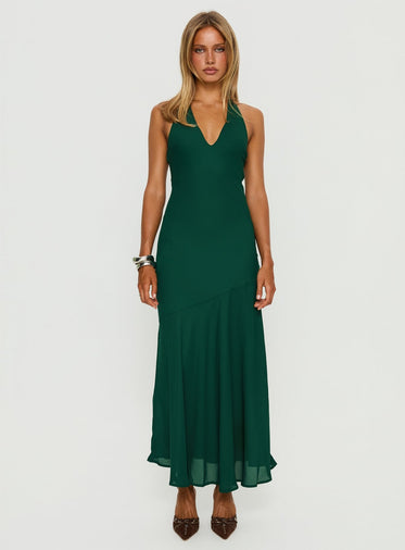 royal blue and lime green dress Bardot Pleated Maxi With Metal Trim Maxi Dress - Royalblue main image 0