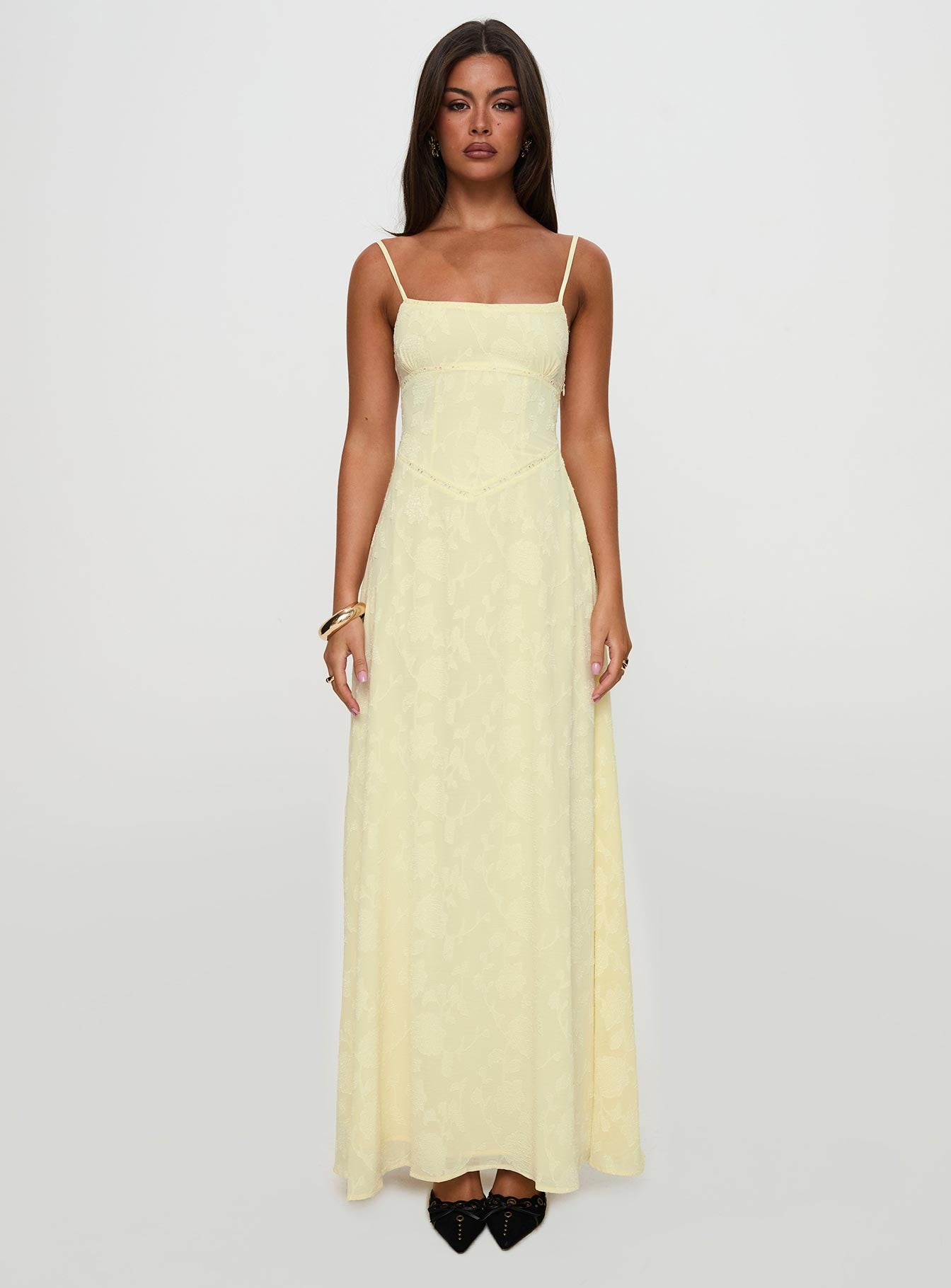 South Of France Maxi Dress Yellow