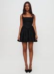 Straplie Mini Dress Black