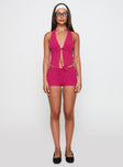 Gracious Low Rise Mini Short Pink