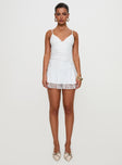 Love Is Alive Lace Mini Dress White