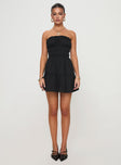 Joie Strapless Mini Dress Black