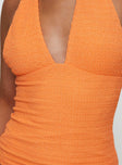 Emaline Halter Top Orange