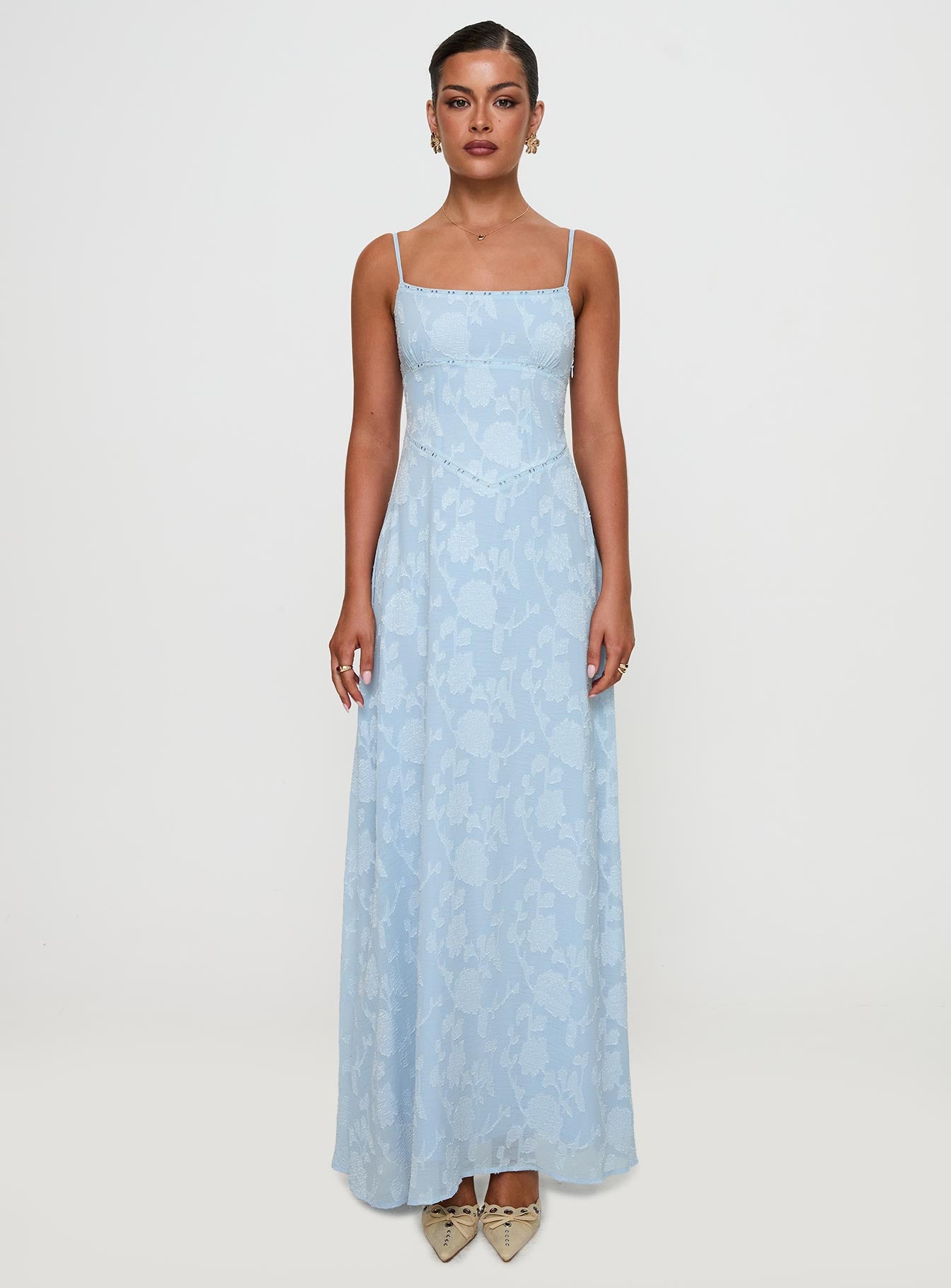 South Of France Maxi Dress Blue Petite