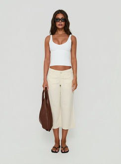 Daily Define V-Ausschnitt Tanktop Weiß