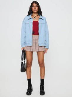 Denim Denim bomber jacket Pointed collar, zip fastening down front, twin hip pockets, single button cuff