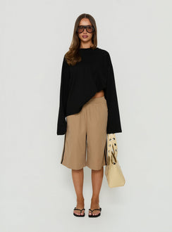 Boe Longline Trackshorts Braun