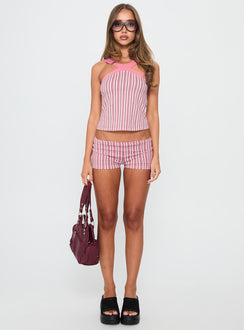 Eunia Short Pink Pinstripe
