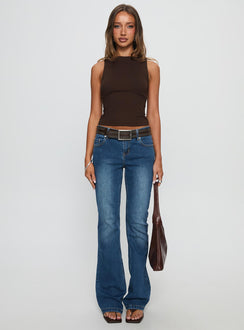 Georgetta Bust Detail Cami Top Brown