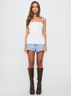 Rhubarb Lace Shorts Blue