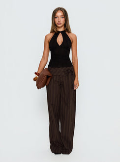Seneca Wrap Pant Brown Stripe