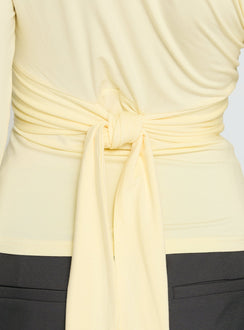 Madelon Langarm-Wickel-Top Butter