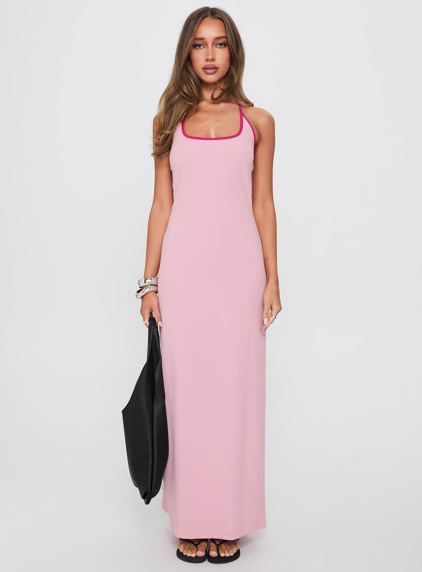 Teisha Halter Maxi Dress Pink