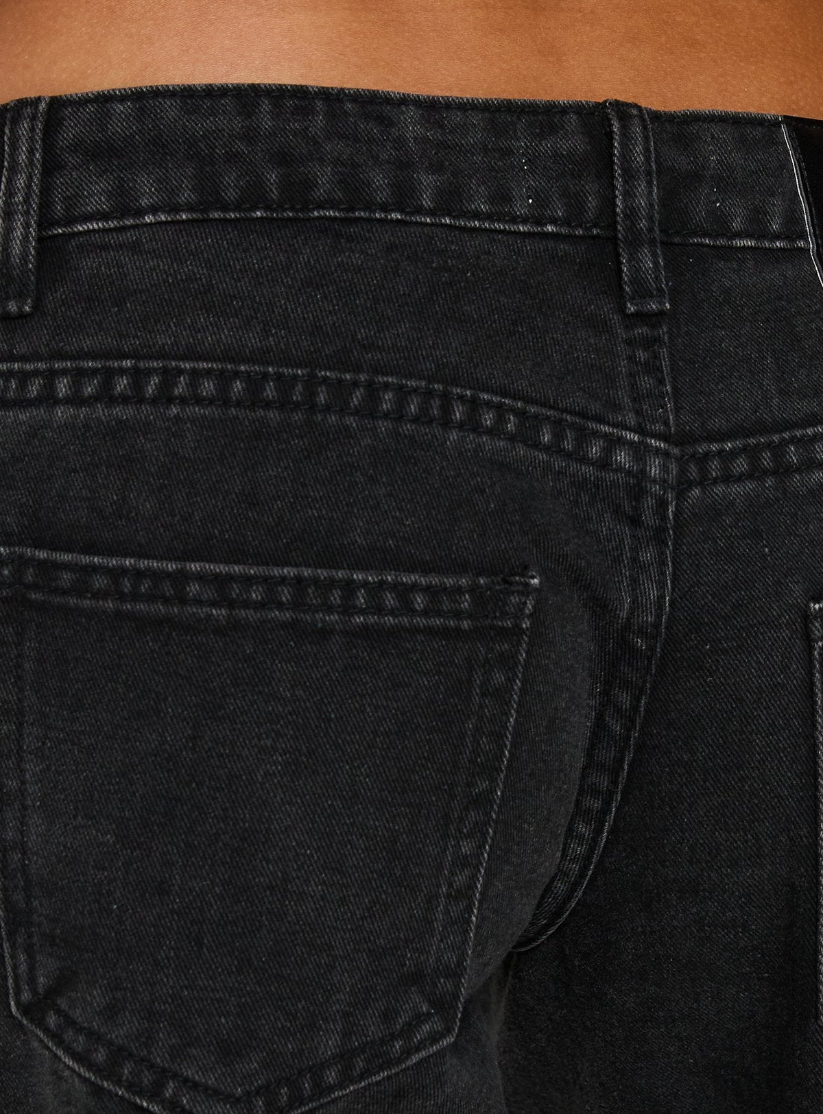 Featuring Picco Ultra Low Rise Wide Leg Jeans Washed Black in womens-jeans with belt detail product