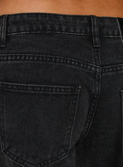 Featuring Picco Ultra Low Rise Wide Leg Jeans Washed Black in womens-jeans with belt detail product