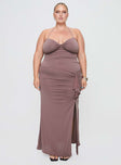 Destinations Maxi Dress Mauve Curve