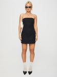 Langdon Strapless Mini Dress Black