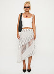 Rennar Maxi Skirt White / Polka Dot