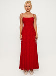 South Of France Maxi Dress Red