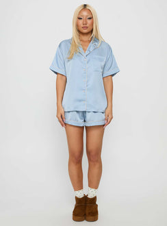 Hibernate Sleep Satin Set Blue