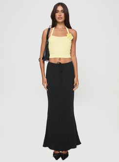 front view of model wearing Princess Polly Youve Got The Love Top Yellow Sleeveless Scoop Neck 