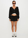 Down Low Fleece Skort Black