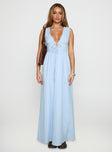 Pokey Maxi Dress Blue Check