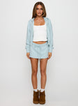 Down Low Fleece Skort Blue